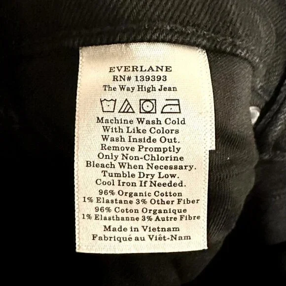 NWT Everlane Black The Way High Jean - Size 24